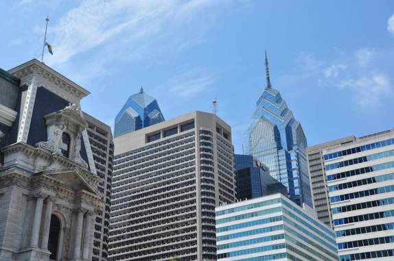 Arranha-céus de Philadelphia, em Pennsylvania, nos Estados Unidos